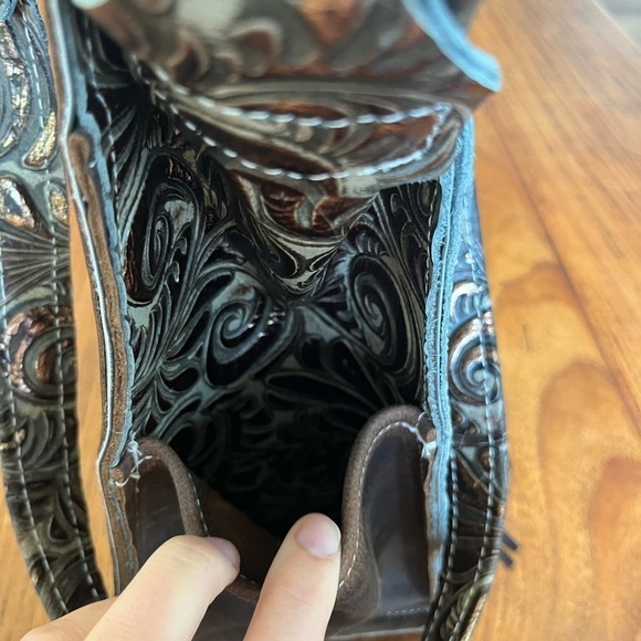 Elegant Brown Patterned Women's Bag - Picture 11 of 14